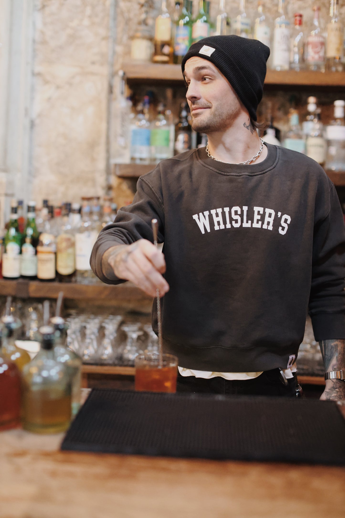 Whisler's Boyfriend Sweatshirt in Charcoal